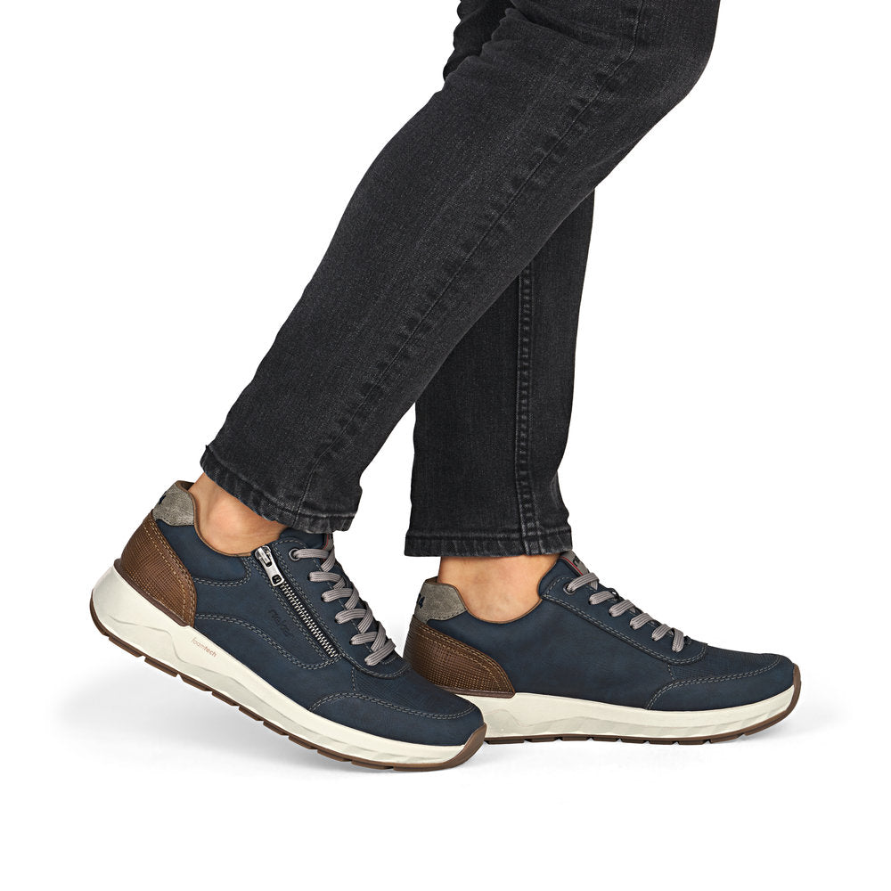 Rieker 11504-14 Navy H Fit Shoes with Zip