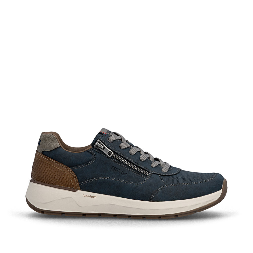Rieker 11504-14 Navy H Fit Shoes with Zip