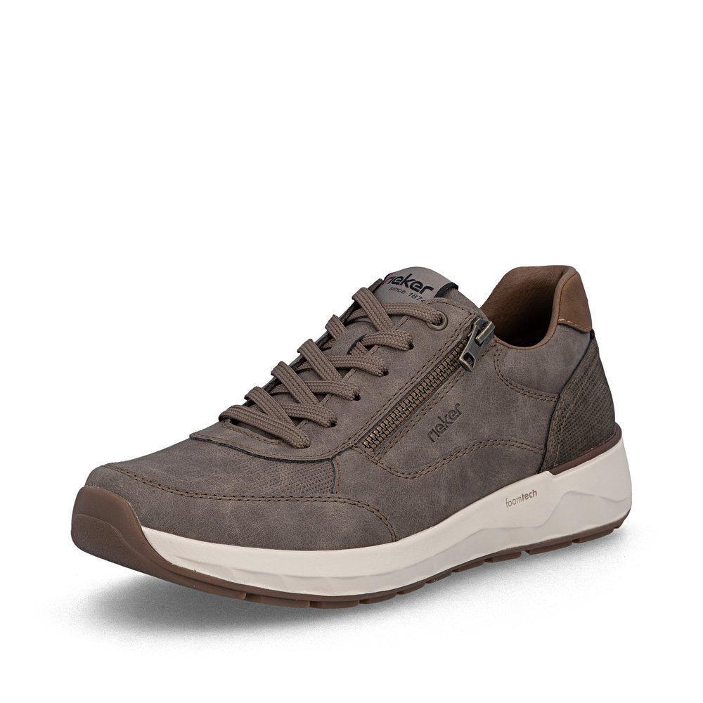 Rieker 11504-64 Dark Beige H Fit Shoes with Zip