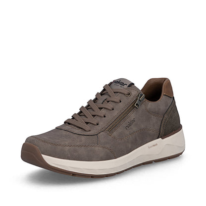 Rieker 11504-64 Dark Beige H Fit Shoes with Zip