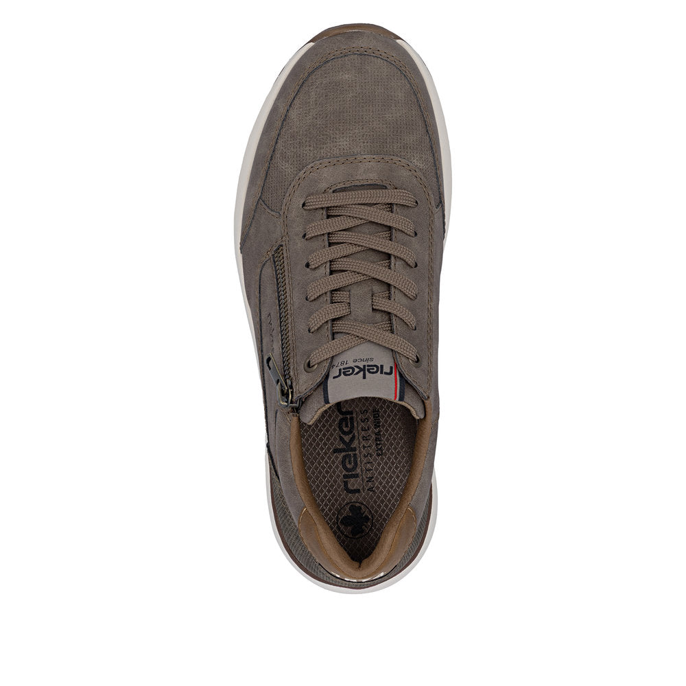 Rieker 11504-64 Dark Beige H Fit Shoes with Zip