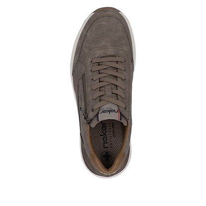 Rieker 11504-64 Dark Beige H Fit Shoes with Zip