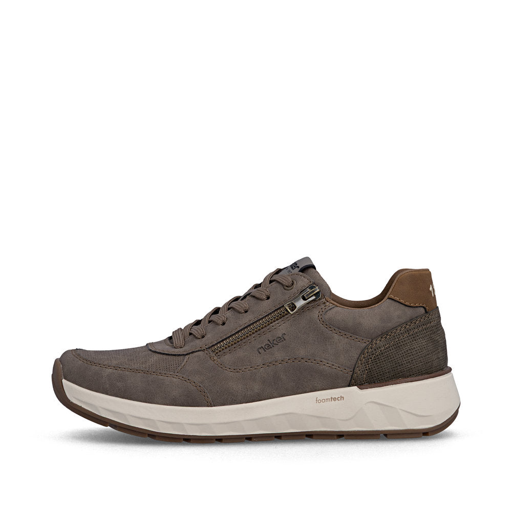 Rieker 11504-64 Dark Beige H Fit Shoes with Zip