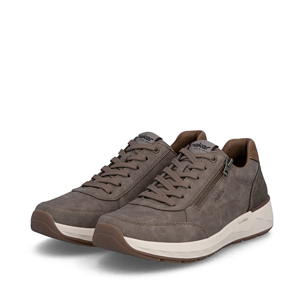 Rieker 11504-64 Dark Beige H Fit Shoes with Zip