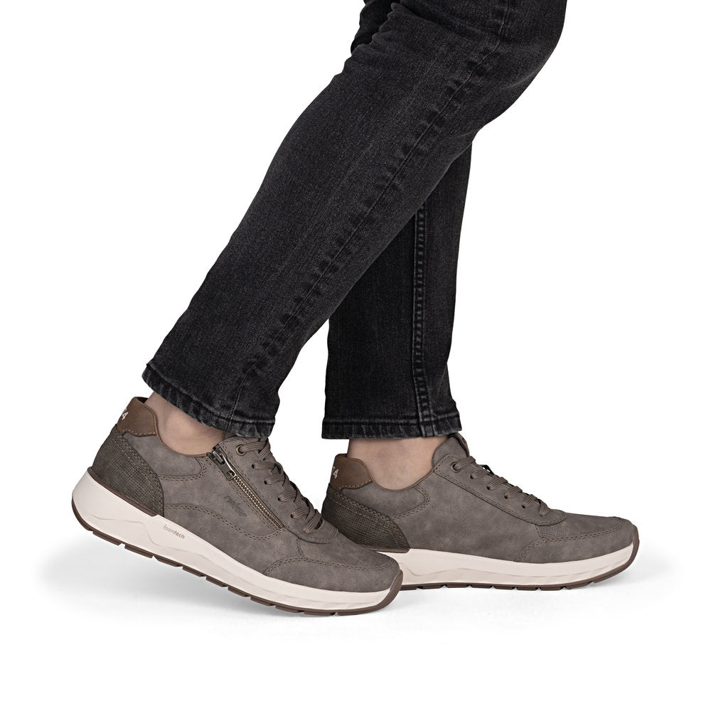 Rieker 11504-64 Dark Beige H Fit Shoes with Zip
