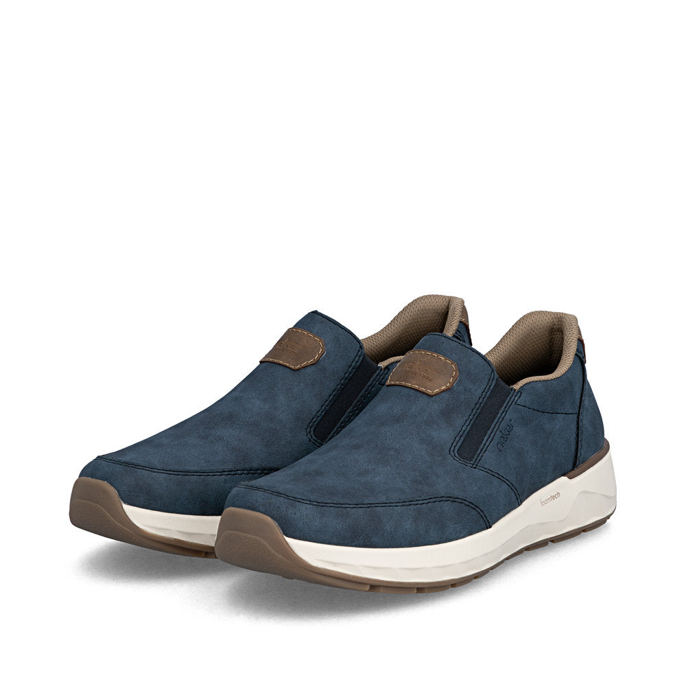 Rieker 11550-15 Denim Blue H Fit Slip On Shoes