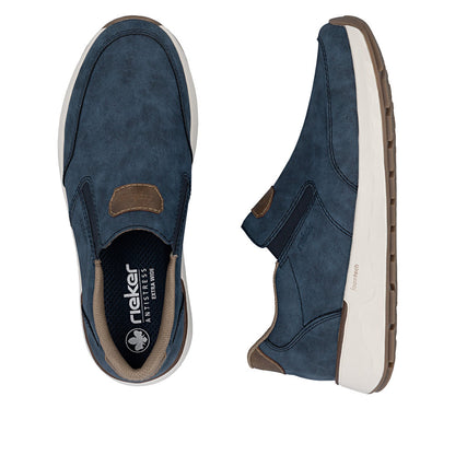 Rieker 11550-15 Denim Blue H Fit Slip On Shoes
