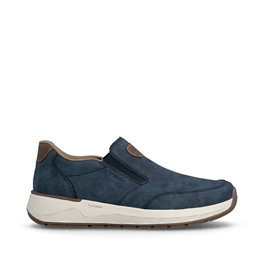 Rieker 11550-15 Denim Blue H Fit Slip On Shoes