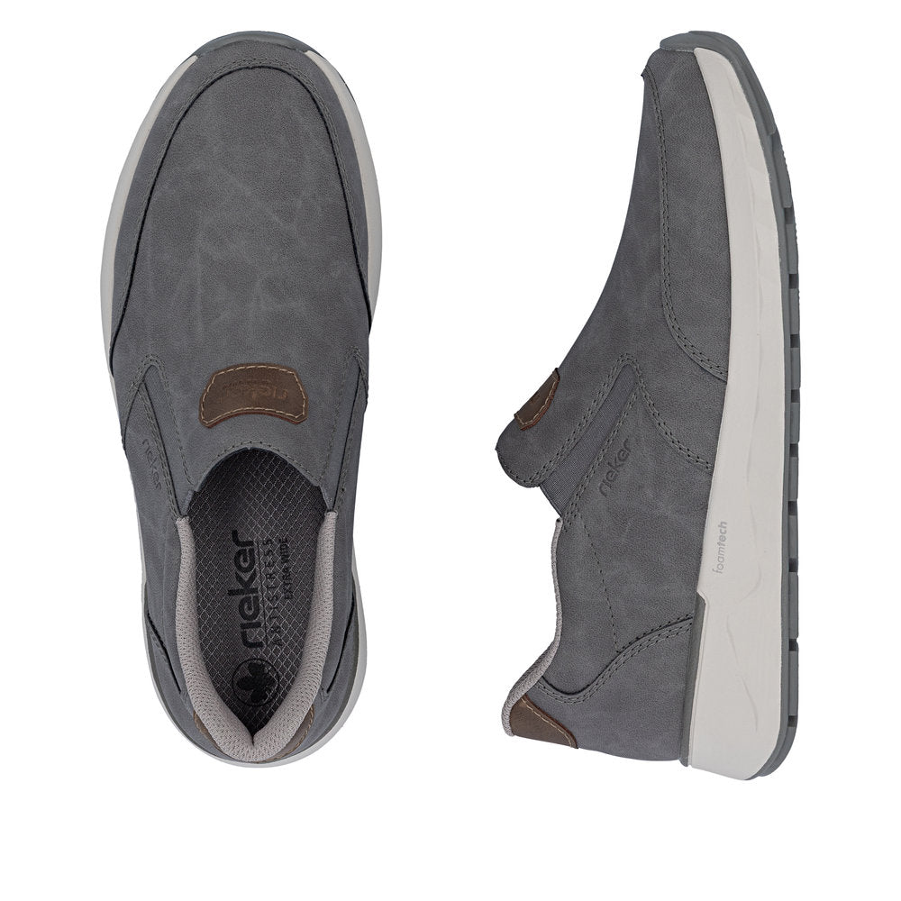 Rieker 11550-42 Grey H Fit Slip On Shoes