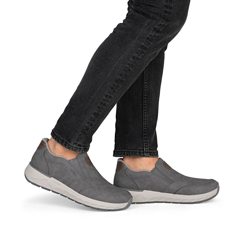 Rieker 11550-42 Grey H Fit Slip On Shoes