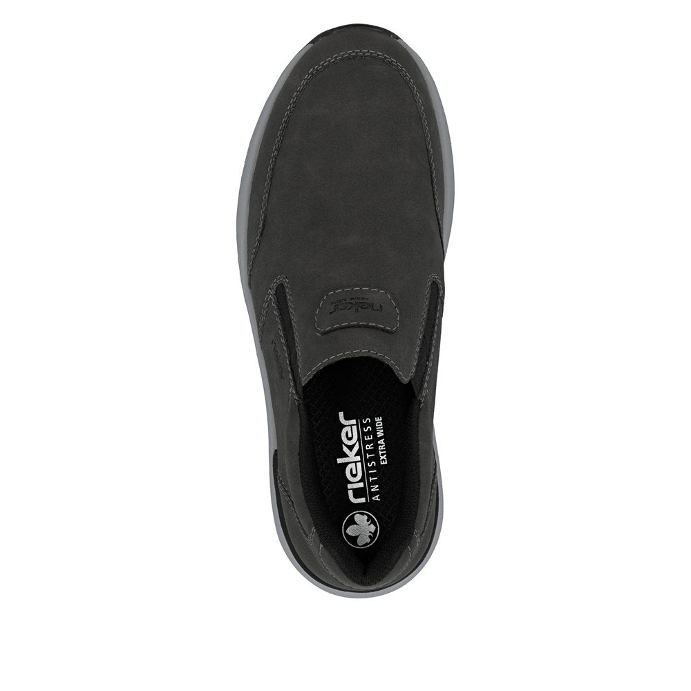 Rieker 11550-45 Dark Grey H Fit Slip On Shoes