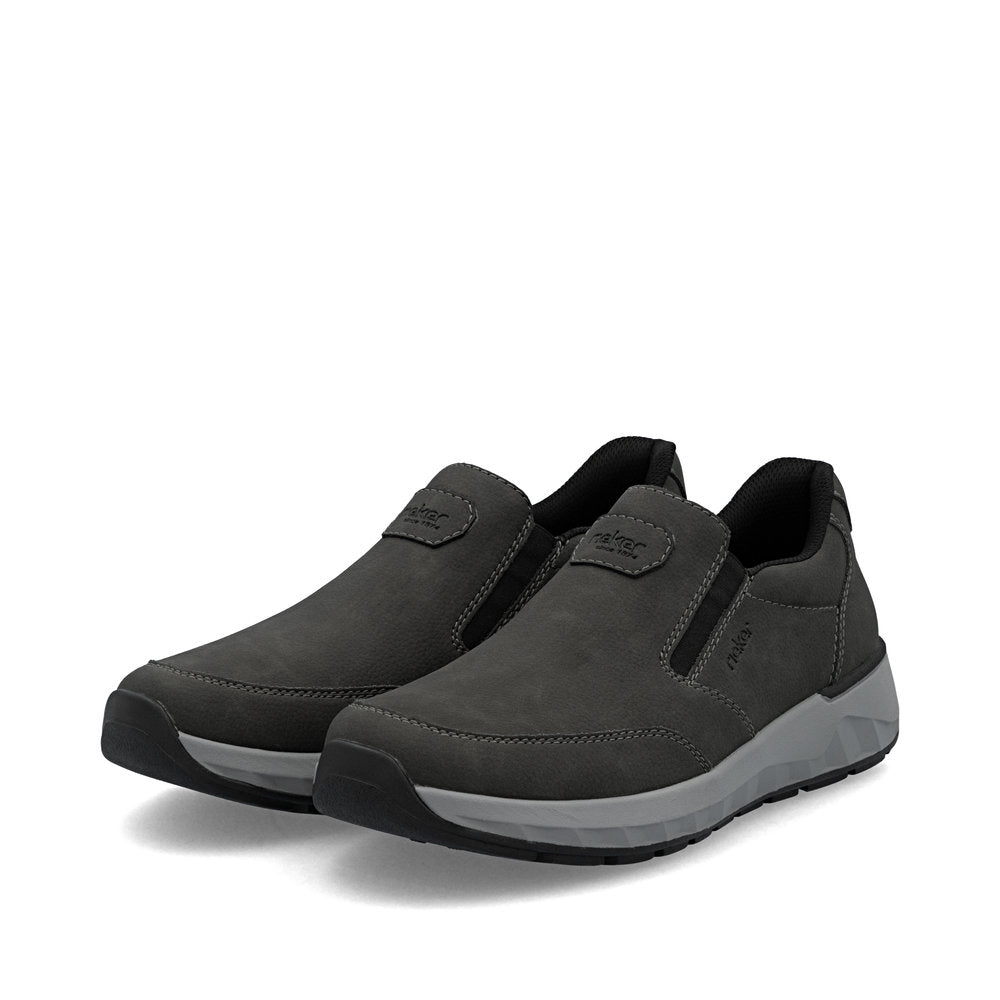 Rieker 11550-45 Dark Grey H Fit Slip On Shoes