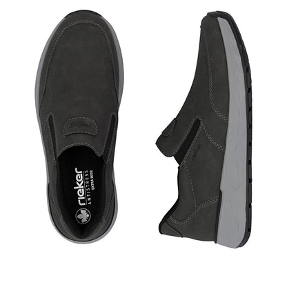 Rieker 11550-45 Dark Grey H Fit Slip On Shoes