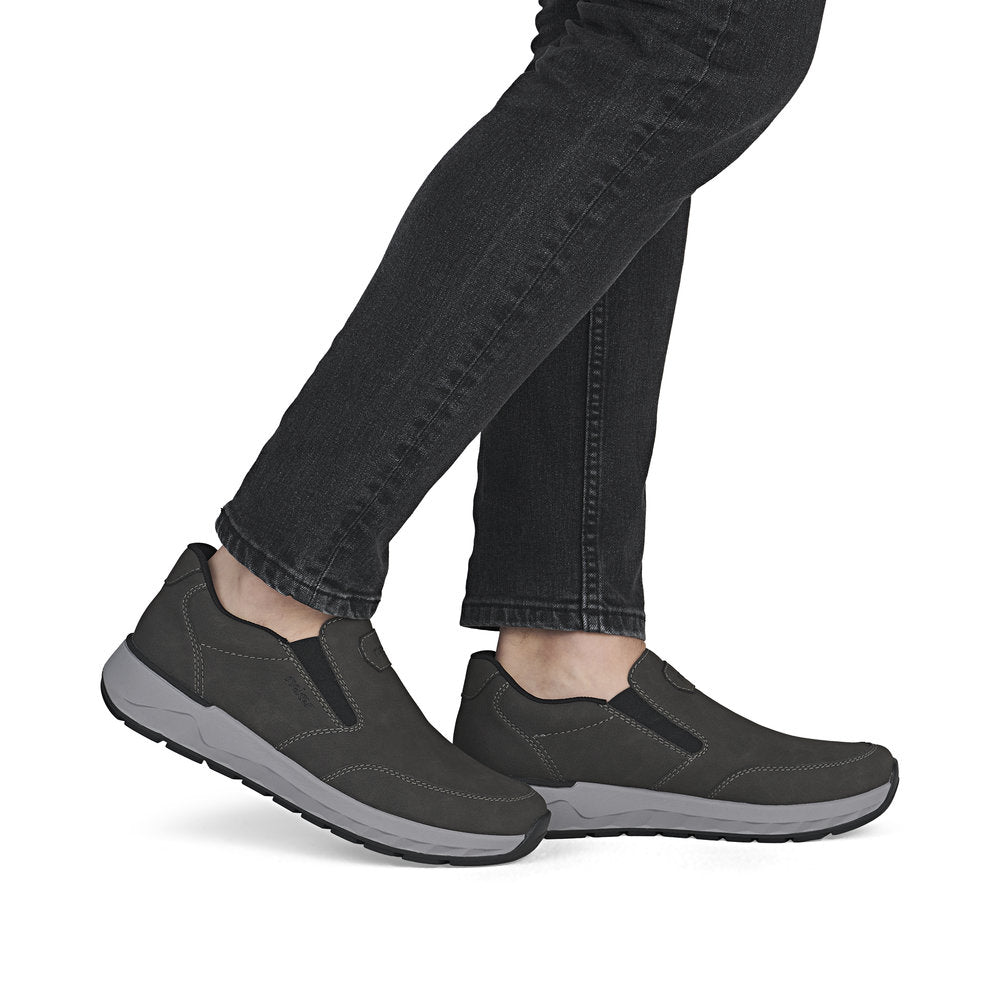 Rieker 11550-45 Dark Grey H Fit Slip On Shoes