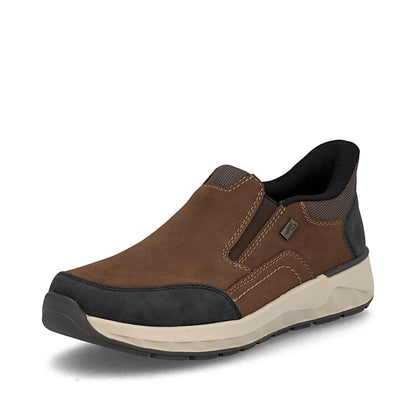 Rieker TEX 11551-22 Black & Brown H Fit Slip On Shoes