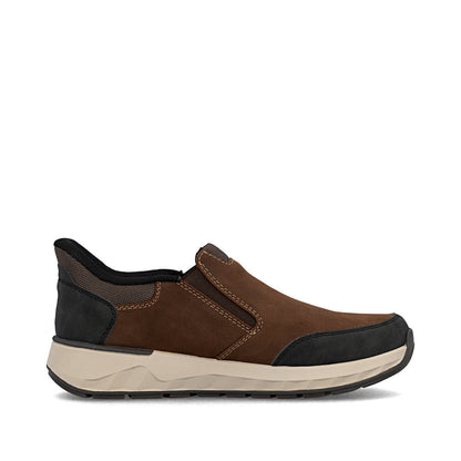 Rieker TEX 11551-22 Black & Brown H Fit Slip On Shoes