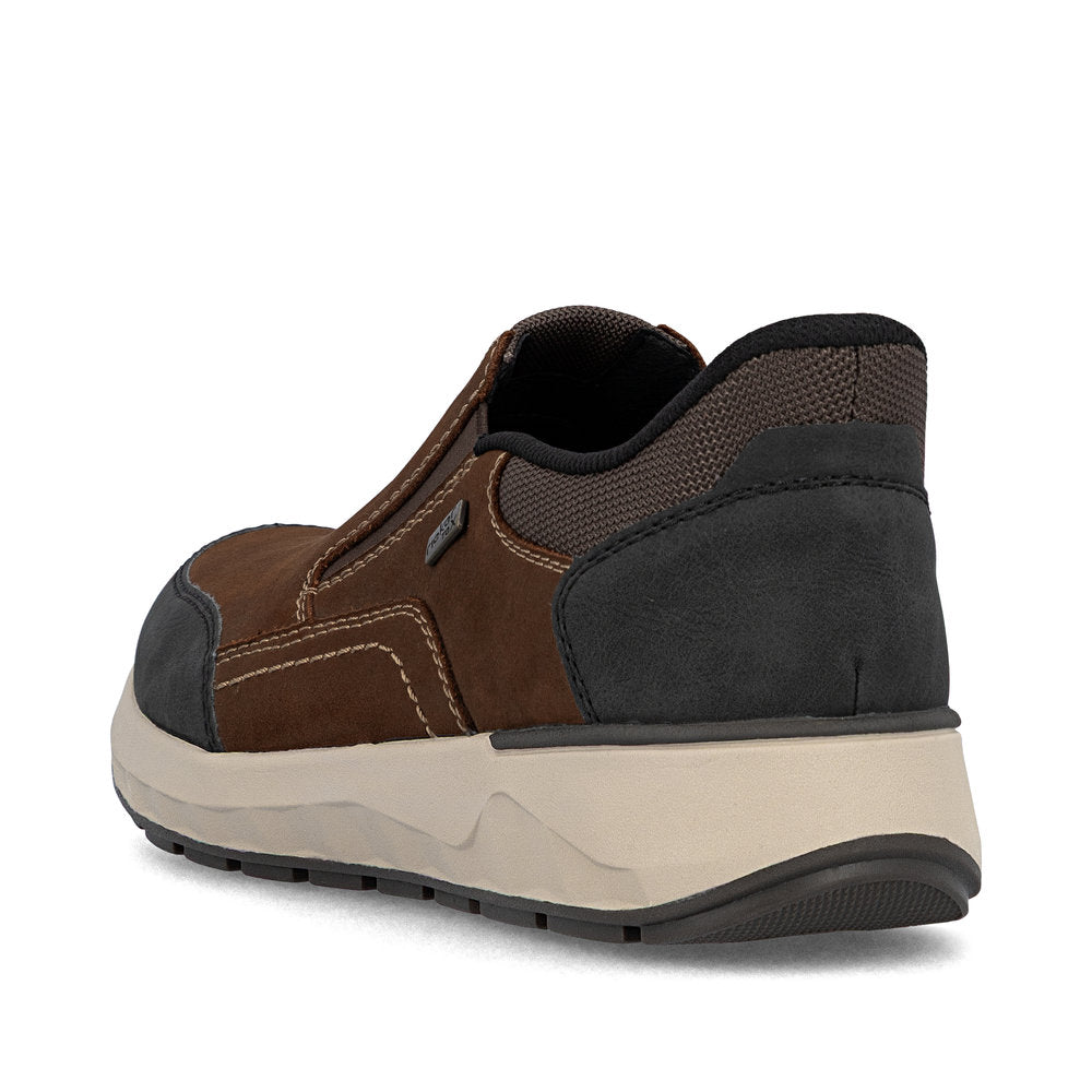 Rieker TEX 11551-22 Black & Brown H Fit Slip On Shoes