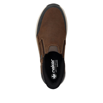 Rieker TEX 11551-22 Black & Brown H Fit Slip On Shoes