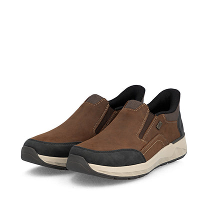 Rieker TEX 11551-22 Black & Brown H Fit Slip On Shoes