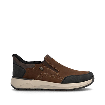 Rieker TEX 11551-22 Black & Brown H Fit Slip On Shoes