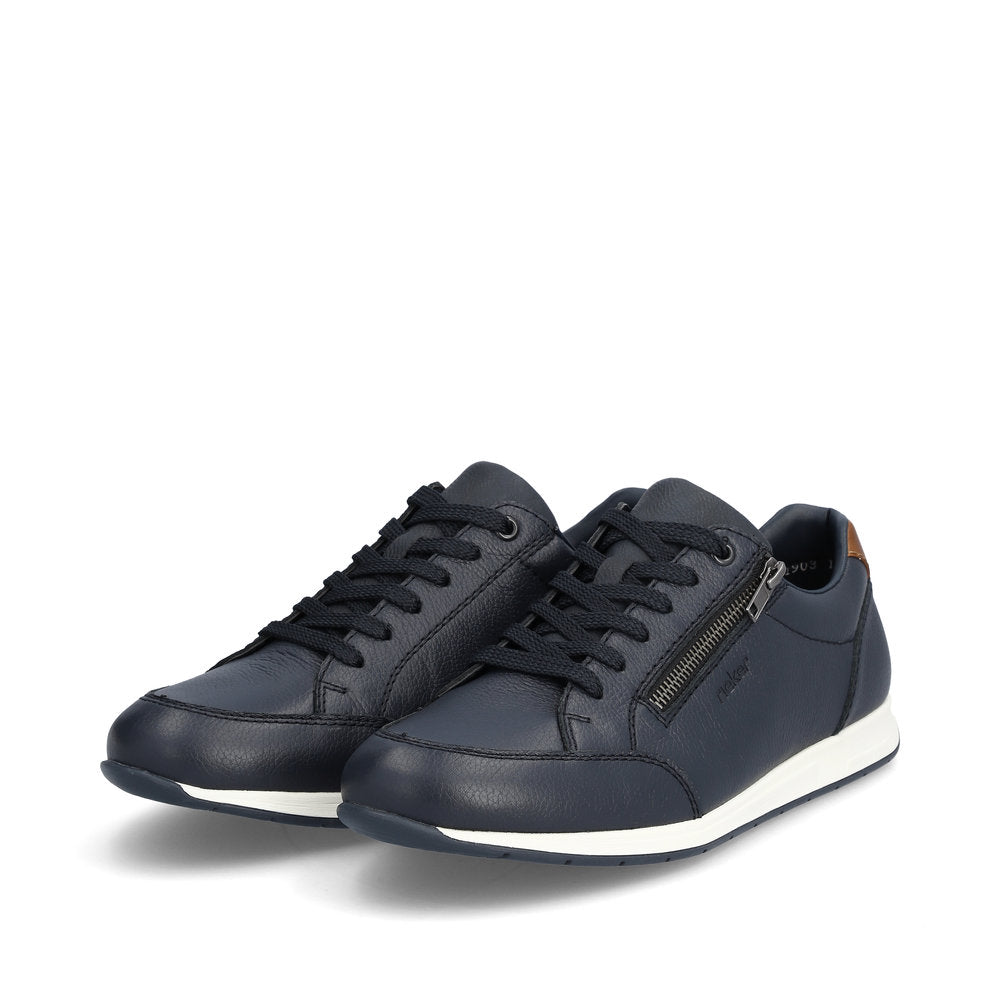 Rieker 11903-14 Navy Lace Trainers with Zip