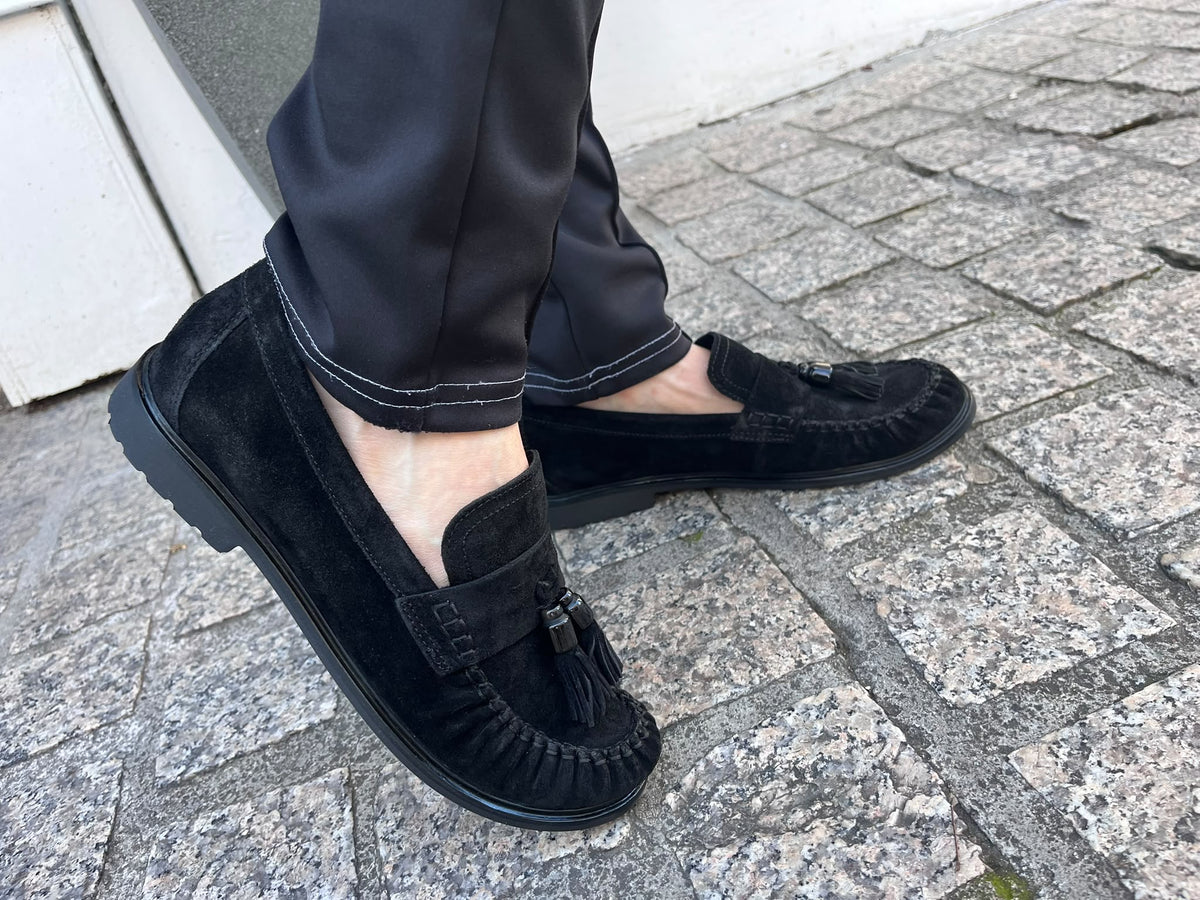 Gabor Comfort 4009.02.001 Black Suede G Fit Slip On Moccasins