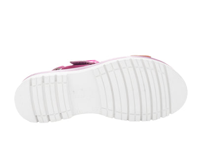 Ara 12-21003 18 Malaga-S Pink & Orange Velcro G Fit Sandals with Slingback Strap