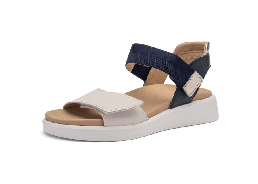 Ara 12-21406 09 Madeira-S H Fit Navy Blue & Cream Sandals