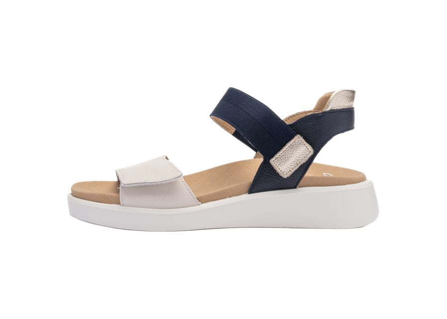 Ara 12-21406 09 Madeira-S H Fit Navy Blue & Cream Sandals