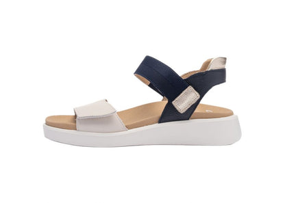 Ara 12-21406 09 Madeira-S H Fit Navy Blue & Cream Sandals