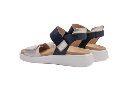 Ara 12-21406 09 Madeira-S H Fit Navy Blue & Cream Sandals