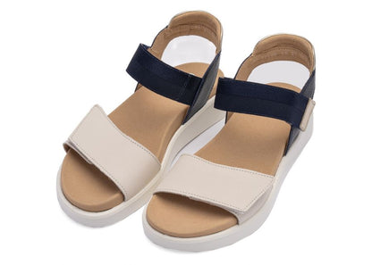 Ara 12-21406 09 Madeira-S H Fit Navy Blue & Cream Sandals