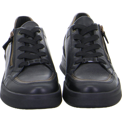 Ara 12-23301 01 Lazio Black/Metallic G Wide Fit Sneakers