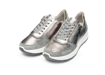 Ara 12-25112 11 New York Graphit Grey & Steel H Fit Sneakers