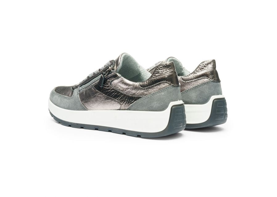Ara 12-25112 11 New York Graphit Grey & Steel H Fit Sneakers