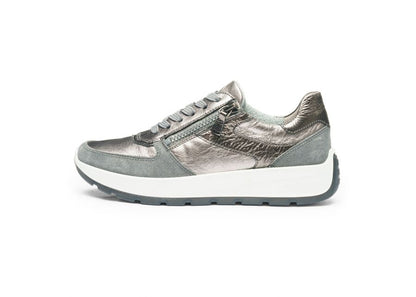 Ara 12-25112 11 New York Graphit Grey & Steel H Fit Sneakers