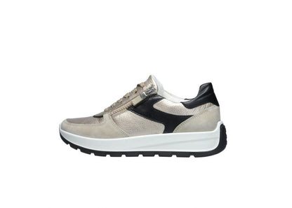Ara 12-25112 08 New York H Fit Beige Metallic & Black Sneakers