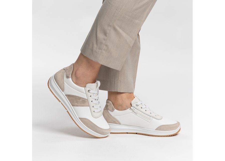 Ara 12-25532 08 Osaka 3.0 H Fit White & Beige Trainers