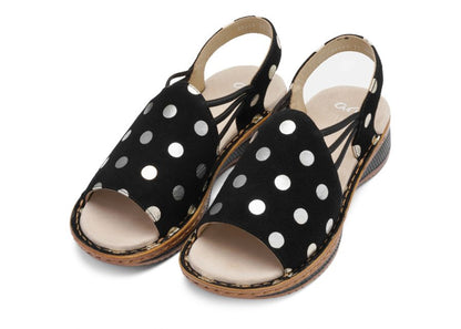 Ara 12-29005 11 Hawaii 2.0 G Fit Black & Cream Spot Sandals
