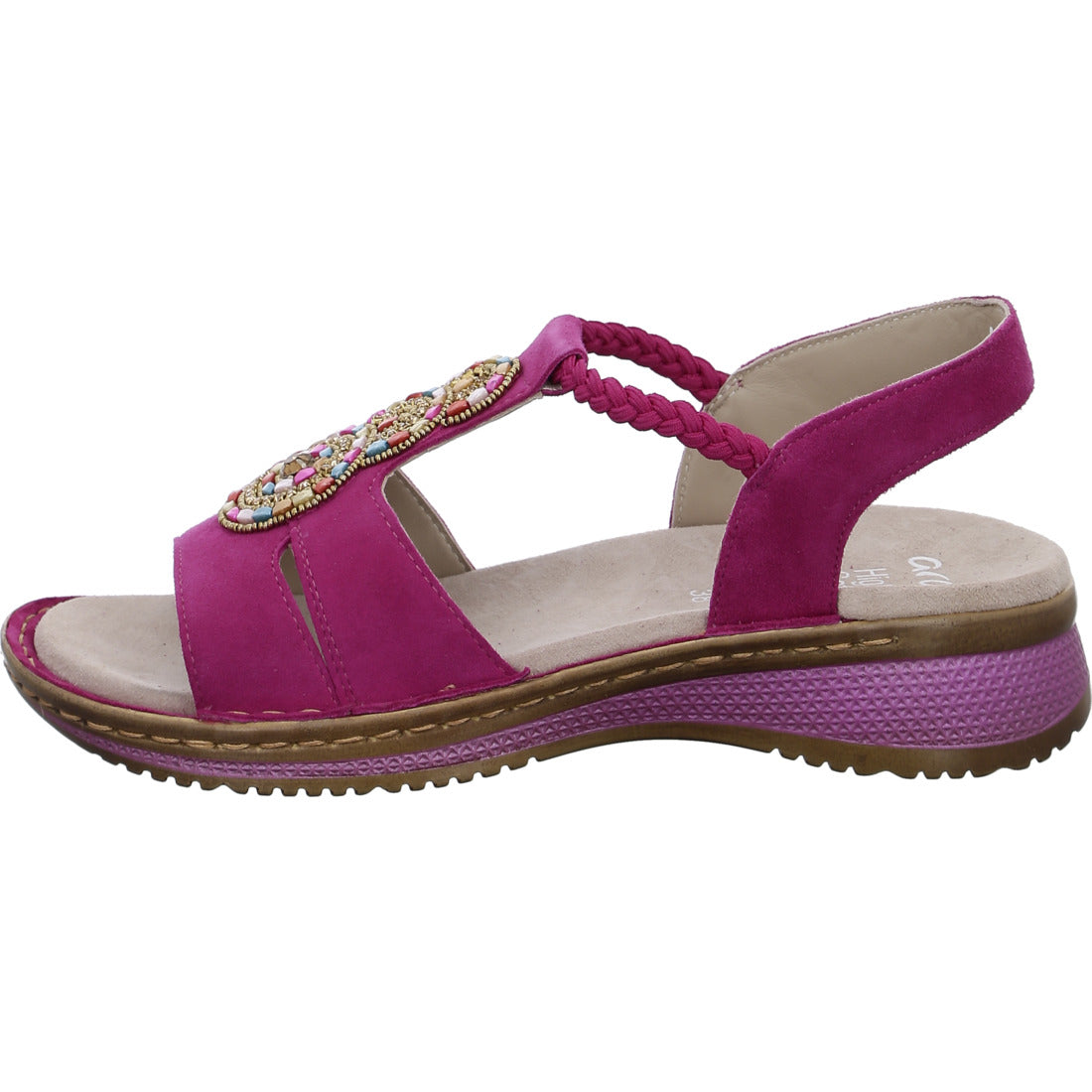 Ara 12-29008 15 Hawaii 2.0 Pink G Wide Fit Slingback Sandals