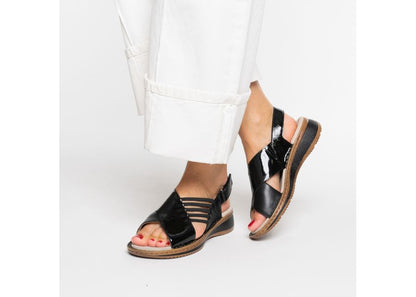 Ara 12-29012 01 Hawaii 2.0 G Fit Black Patent Sandals