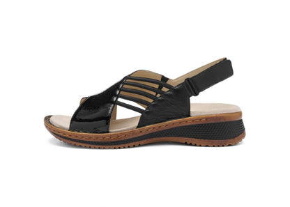Ara 12-29012 01 Hawaii 2.0 G Fit Black Patent Sandals