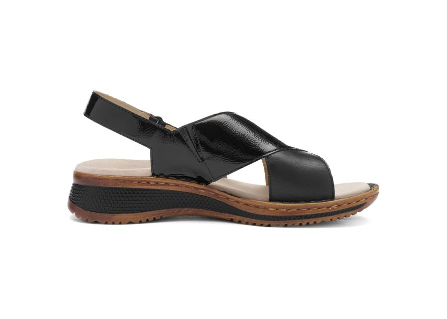Ara 12-29012 01 Hawaii 2.0 G Fit Black Patent Sandals