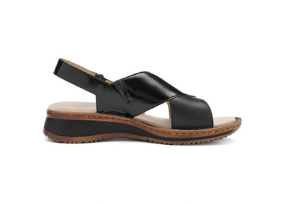 Ara 12-29012 01 Hawaii 2.0 G Fit Black Patent Sandals