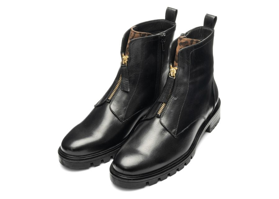 Ara 12-29520 01 Tusla-ST Black & Leopard G Fit Boots