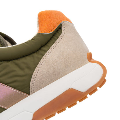 Ara 12-29702 14 Malibu Kiwi Green, Beige & Orange H Fit Sneakers