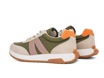 Ara 12-29702 14 Malibu Kiwi Green, Beige & Orange H Fit Sneakers