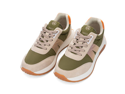 Ara 12-29702 14 Malibu Kiwi Green, Beige & Orange H Fit Sneakers
