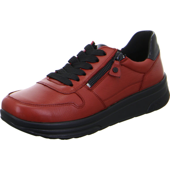 Ara 12-32440 26 Chilli Red & Black Sapporo HighSoft Sneakers with Zip