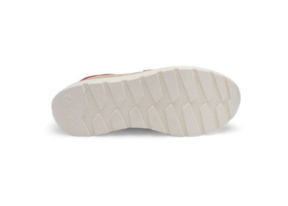 Ara 12-25122 08 New York H Fit Beige, Cream & Red Combi Slip On Loafers